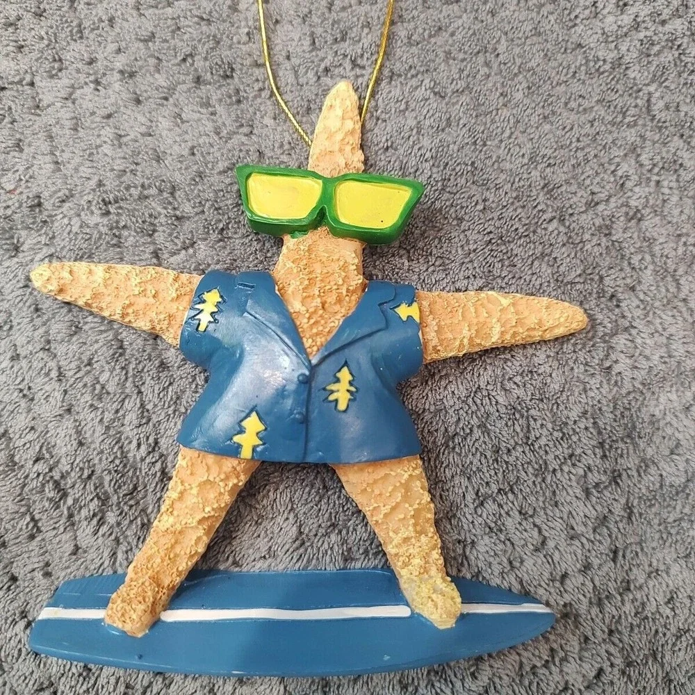 Chesapeake‎ Bay Starfish Surfer Dude Christmas Ornament Sunglasses Surf Board